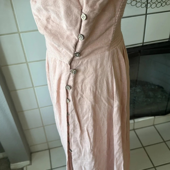 Free people cut out waist backless w/ wrap top small in a pinky peach color - Picture 11 of 12